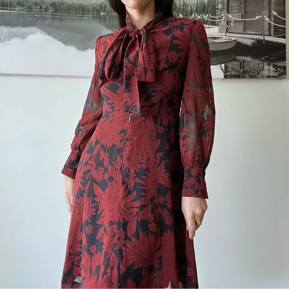 90s vintage whimsigoth preppy formal dress - Picture 2 of 7